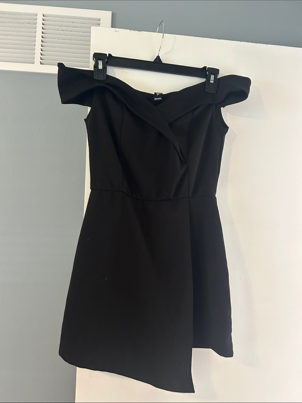 Off-Shoulder Black Cocktail Romper